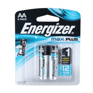 ถ่านอัลคาไลน์ AA ENERGIZER MAx PLUS BP2 ALKALINE AA BATTERIES ENERGIZER MAX PLUS BP2