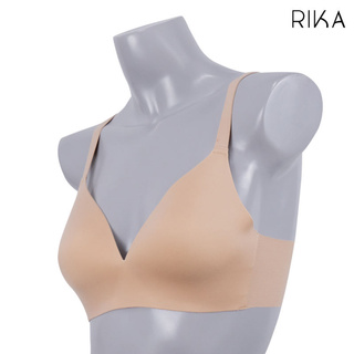 RIKA เสื้อชั้นใน Wireless Bra FB1C05 บราม้วนได้ ไม่มีโครง เต้าฟองปั้ม ฟองน้ำบาง ไม่เสริมดันทรง เนียนเรียม้วน