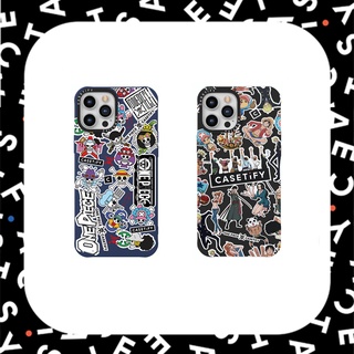 Casetify เคสโทรศัพท์ซิลิโคน TPU แบบนิ่ม ลายวันพีช ลูฟี่ สําหรับ iPhone X XS XR 11 12 13 14 Plus Pro Max