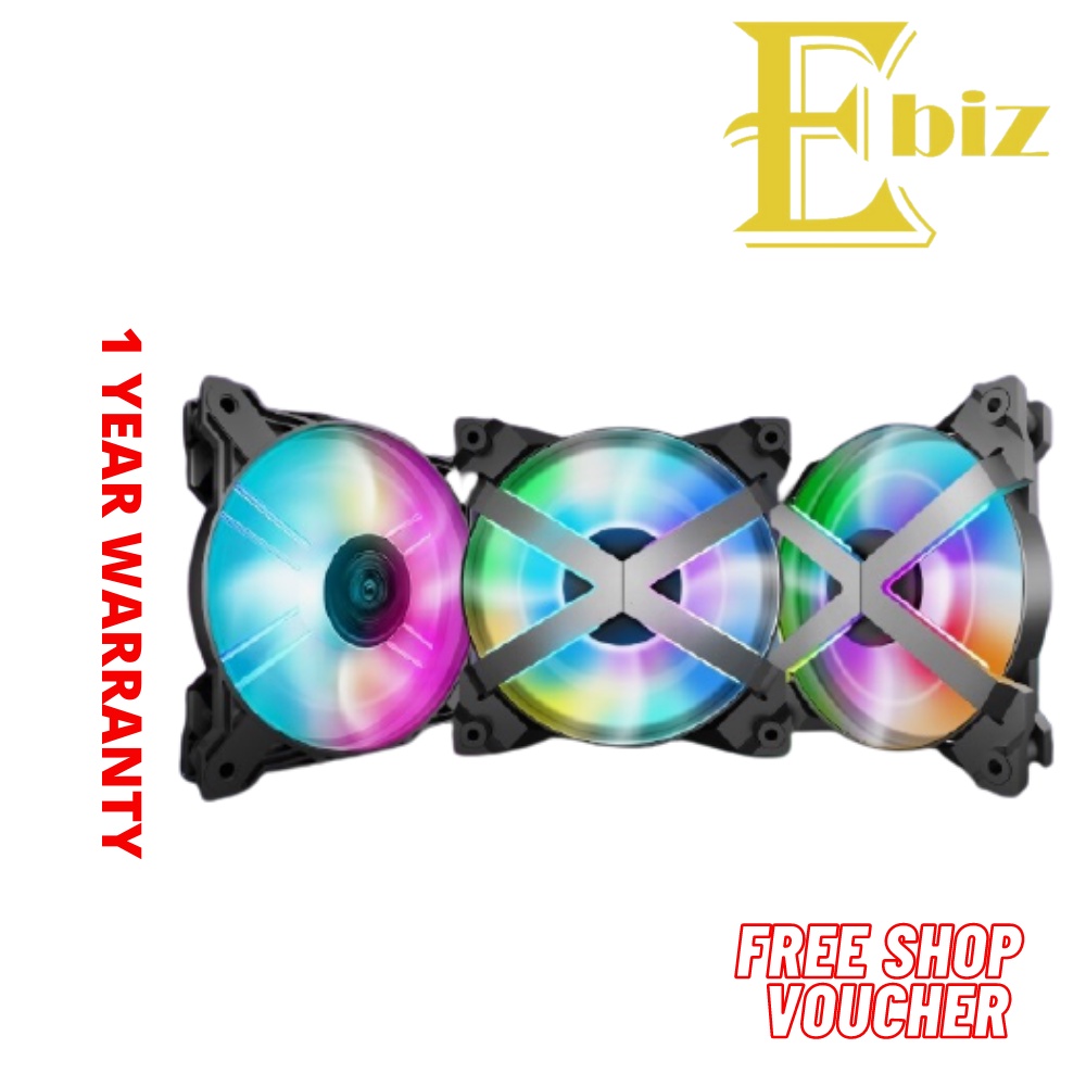 DEEPCOOL MF120 GT 3 IN 1 ARGB 12CM พัดลมเคสพร้อม HUB & CONTROLLER