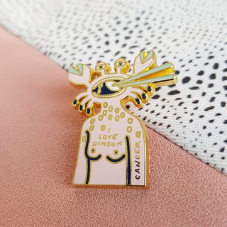 Cancer - zodiac enamel brooch / pin เข็มกลัดราศีกรกฏ