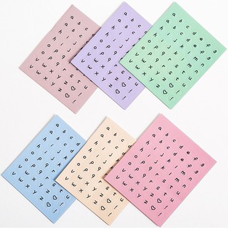 🌈 พร้อมส่ง Alphabet sticker a-z สติ๊กเกอร์ตัวอักษรภาษาอังกฤษ พิมพ์เล็ก สีพาสเทล วงกลม/ดอกไม้