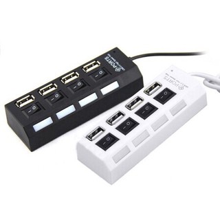 4 Port ON/OFF สวิซต์ USB 2.0 HUB Hi-Speed