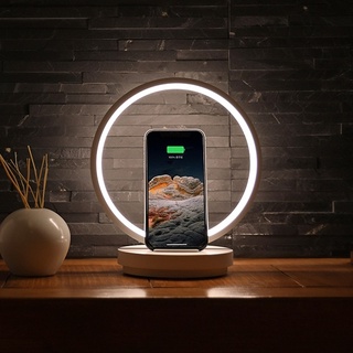 ( พรี ) Mooas Ring - Light Fast Wireless Charging Nightlight แท่นชาร์จไร้สายพร้อมโคมไฟ