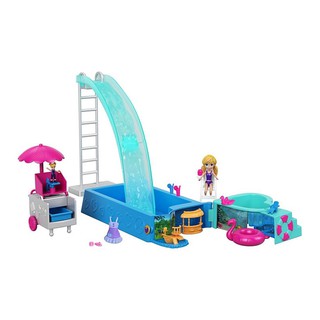 ของแท้ ป้ายวังเด็ก Polly Pocket® Splashtastic Pool Surprise™ พอลลี่ พ็อคเก็ต สแปลชเเทสติก พูล เซอไพรส์