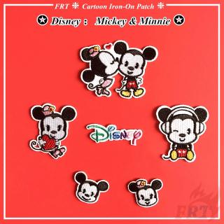 แพตช์ติดผ้าลาย Micky Mouse &amp; Minnie Mouse 1/2 ชิ้น