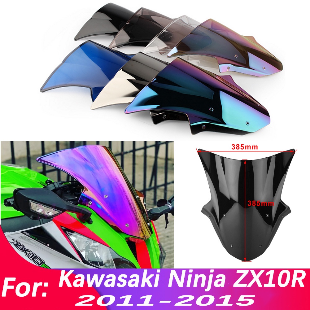 กระจกกันลมพลาสติก ABS อุปกรณ์เสริม สําหรับรถจักรยานยนต์ Kawasaki Ninja ZX10R ZX-10R 2011 2012 2013 2014 2015