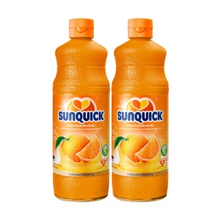 ซันควิก น้ำรสส้มชนิดเข้มข้น ขนาด 840ml ยกแพ็ค 2ขวด (ขวดพลาสติก) SUNQUICK ORANGE JUICE