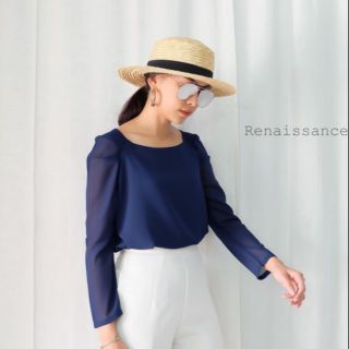 Renaissance Arin Blouse (Navy / Black)