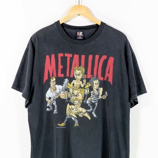 เสื้อยืดผ้าฝ้ายพิมพ์ลายแฟชั่น เสื้อยืดลําลอง แขนสั้น คอกลม พิมพ์ลาย Metallica Vtg Megadeth Slayer Gunss N Roses Iron Mai