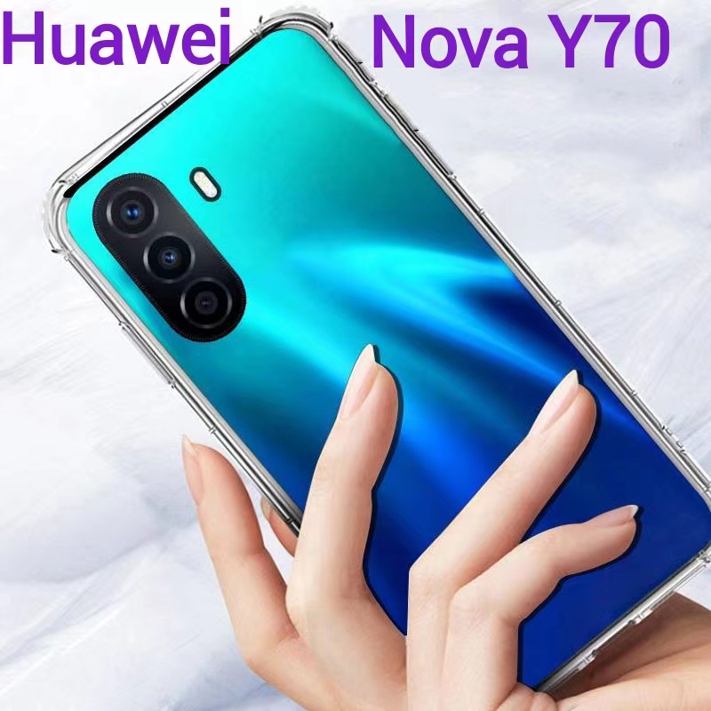 Nova Y61/Nova Y70(พร้อมส่งในไทย)เคสTPUใสกันกระแทกแบบคลุมกล้องHuawei Nova Y70/Y70 Plus 4G