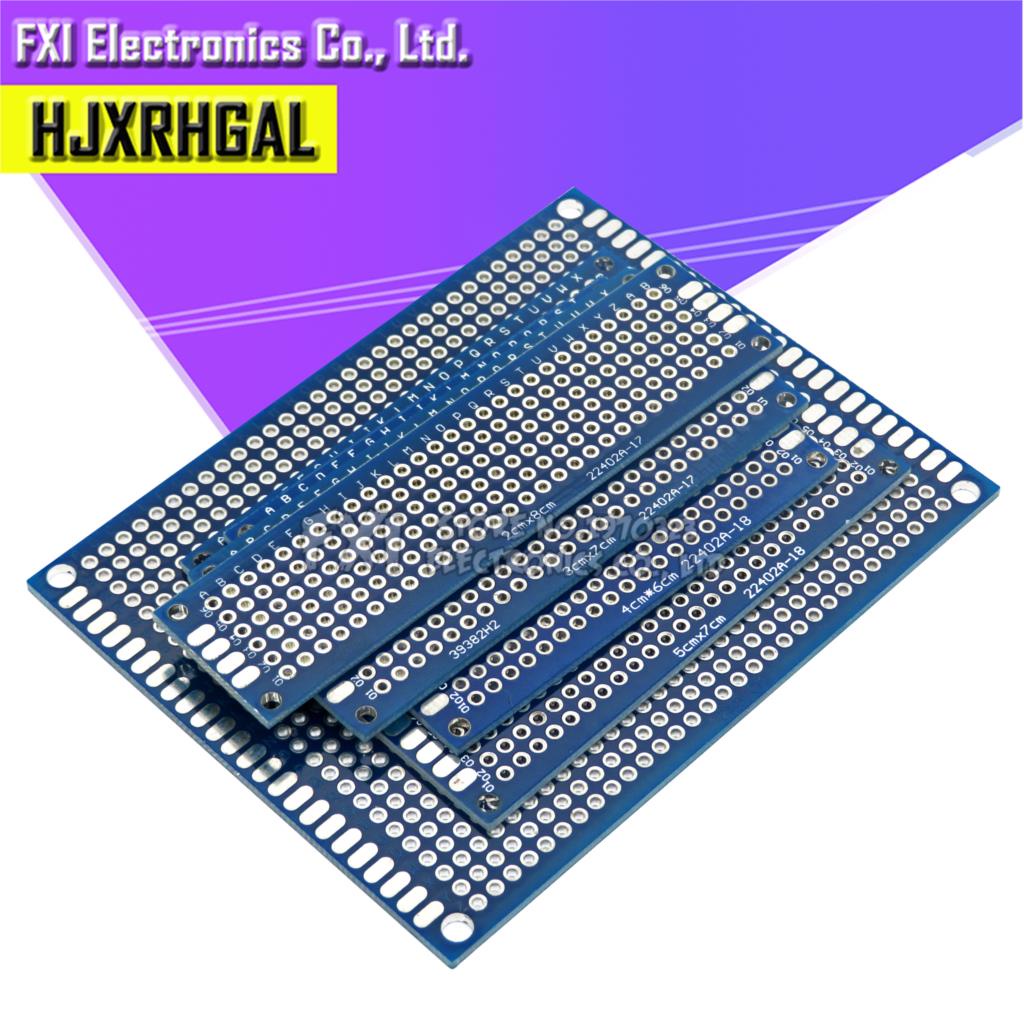 บอร์ดวงจรพิมพ์ PCB สองด้าน 2x8 ซม. 3x7 ซม. 4x6 ซม. 5x7 ซม. 7x9 ซม. 4*6 ซม. สําหรับ Arduino Experimental BLUE 1 ชิ้น
