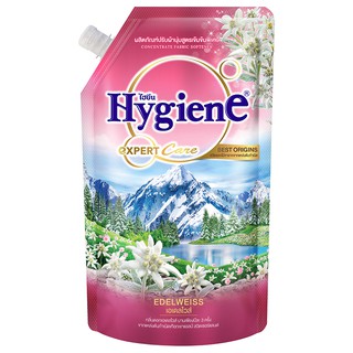 HYGIENE ไฮยีน ผลิตภัณฑ์ปรับผ้านุ่มสูตรเข้มข้นพิเศษ ออริจินส์ กลิ่นเอเดลไวท์ ชมพู 490 มล.