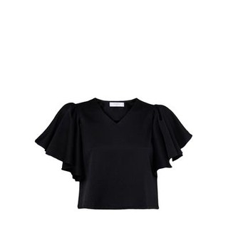 เสื้อเบลาส์ Ruffled Sleeves Crop