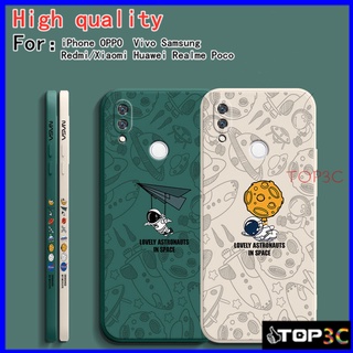 เคส Redmi Note 7 Note 11s Note 11 Pro Redmi 10C 9T 9A 9C Redmi Note 10 5G Poco M3 Pro 5G Redmi Note 10S 10 9 9S 9 Pro 8 Pro Redmi Note 8 Redmi 9 10 Space Nasa เคสมือถือคู่รัก เคสโทรศัพท์ TKR