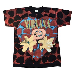 เสื้อวงวินเทจโอเวอร์ปริ้น Nirvana heart shaped box 90’ L XL