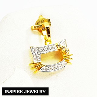 Inspire Jewelry ,จี้แมว kitty ตัวเรือนหุ้มทองแท้ 100% 24K สวยหรู