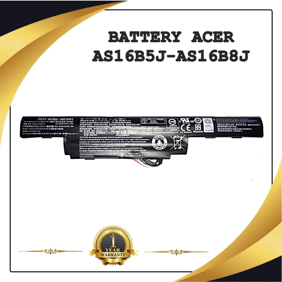 BATTERY NOTEBOOK ACER AS16B5J-AS16B8J แท้ สำหรับ ACER ASPIRE F5-573G AS16B5J / แบตเตอรี่โน๊ตบุ๊คเอเซ