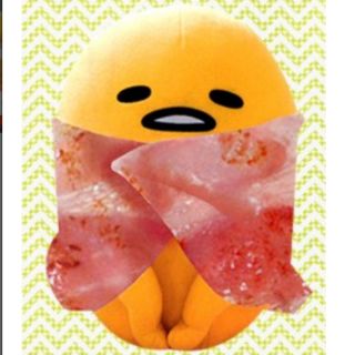 ตุ๊กตาไข่ขี้เกียจ gudetama ห่ม เบคอน bacon ของแม้ จากญี่ปุ่น สวยคุ้มมาก 30cm sanrio