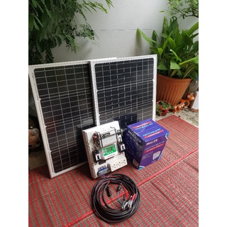 ชุดนอนนา500W แผง100W แบต40A รองรับลิเธียม งานประกอบคุณภาพพร้อมใช้งาน