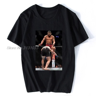 คอลูกเรือเสื้อยืด พิมพ์ลาย Jorge Masvidal Flying Knee Knockout Ben Askrenharajuku สไตล์สตรีท สําหรับผู้ชายS-5XL