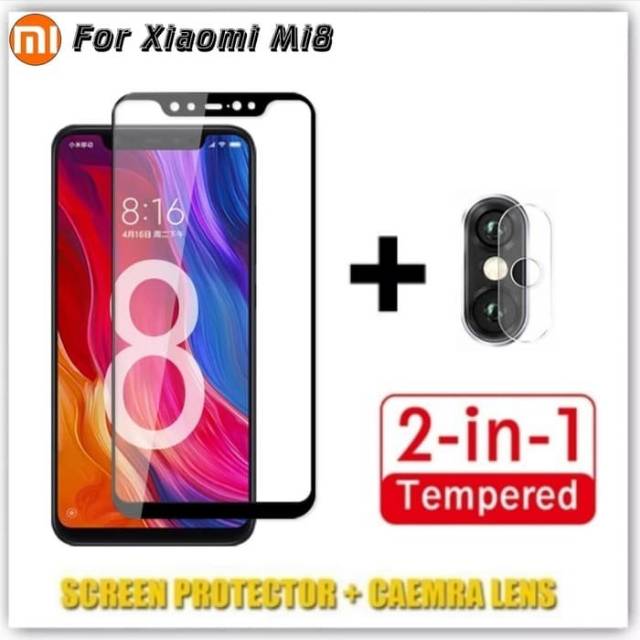 กระจกนิรภัย Xiaomi Mi8 ฟรีกล้องกันรอยขีดข่วน Xiaomi Mi 8 Mondi Store