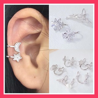 ✅ จิวหูหนีบ ต่างหูหนีบ ear cuff เกาหลี สแตนเลสแท้ งานพรีเมี่ยม สินค้าจริงสวยงามมาก