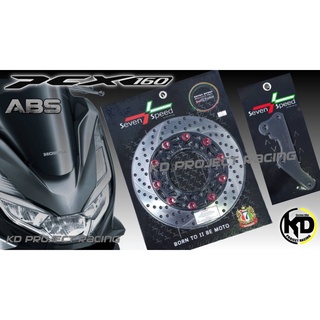 จานดิสหน้า Seven speed ขนาด 267MM พร้อมขาจับเดิม มีหลายสี Honda PCX 160มีABS และ  ไม่มีABS