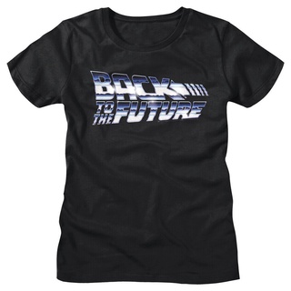 [S-5XL]ภาพยนตร์ Back To The Future Chrome ยุค 80S Metallic Sci Fi