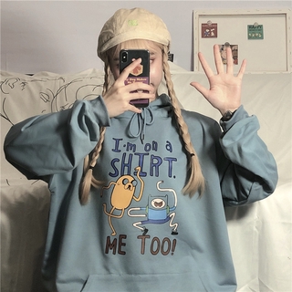 【CHAOYICHU】 เสื้อกันหนาวมีฮู้ดพิมพ์ลายการ์ตูน