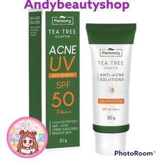 Plantnery Tea Tree Sunscreen Acne Oil Control SPF 50 PA+++ 30 ml. กันแดดเนื้อเจลบางเบา เกลี่ยง่าย ซึมซาบไว KORIICO