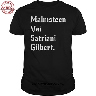 เสื้อผ้าผชเสื้อยืดลําลอง แขนสั้น พิมพ์ลาย Yngwie Malmsteen Steve Vai Joe Satriani Paul Gilbert Shred Guitar สําหรับผู้ชา