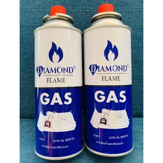 แก๊สกระป๋อง 🔥ส่งด่วน!🔥[2 กระป๋อง] แก๊สเตาปิคนิค Diamond Flame น้ำหนักรวมกระป๋อง 355 กรัม