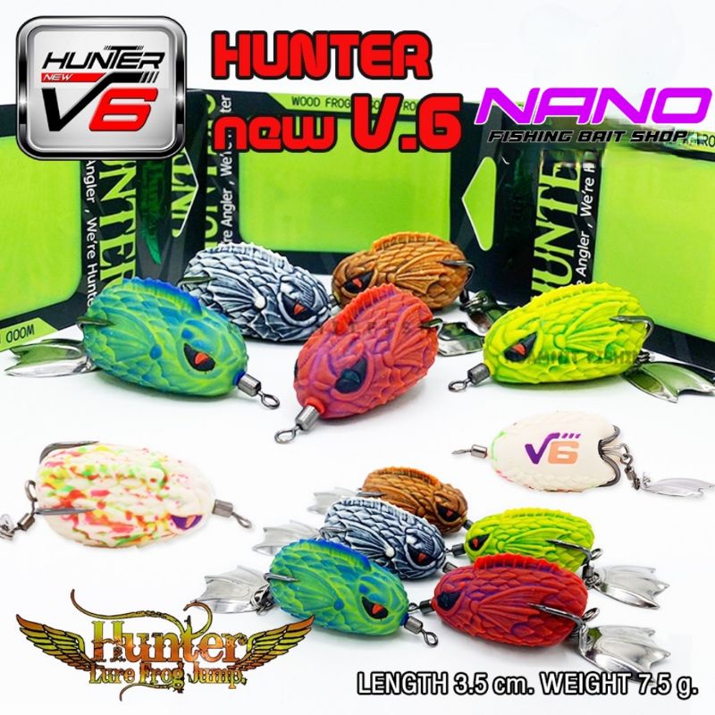 Hunter V6 เหยื่อตกปลาช่อน 3.5cm 7.5gr Made in Thailand