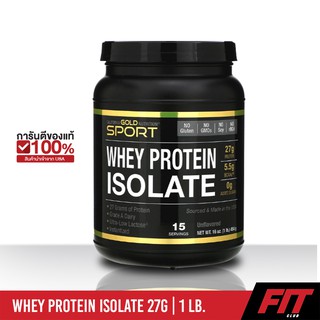 (ของแท้ พร้อมส่ง) California Gold Nutrition, SPORT, Whey Protein Isolate, Easy to Digest 454 g