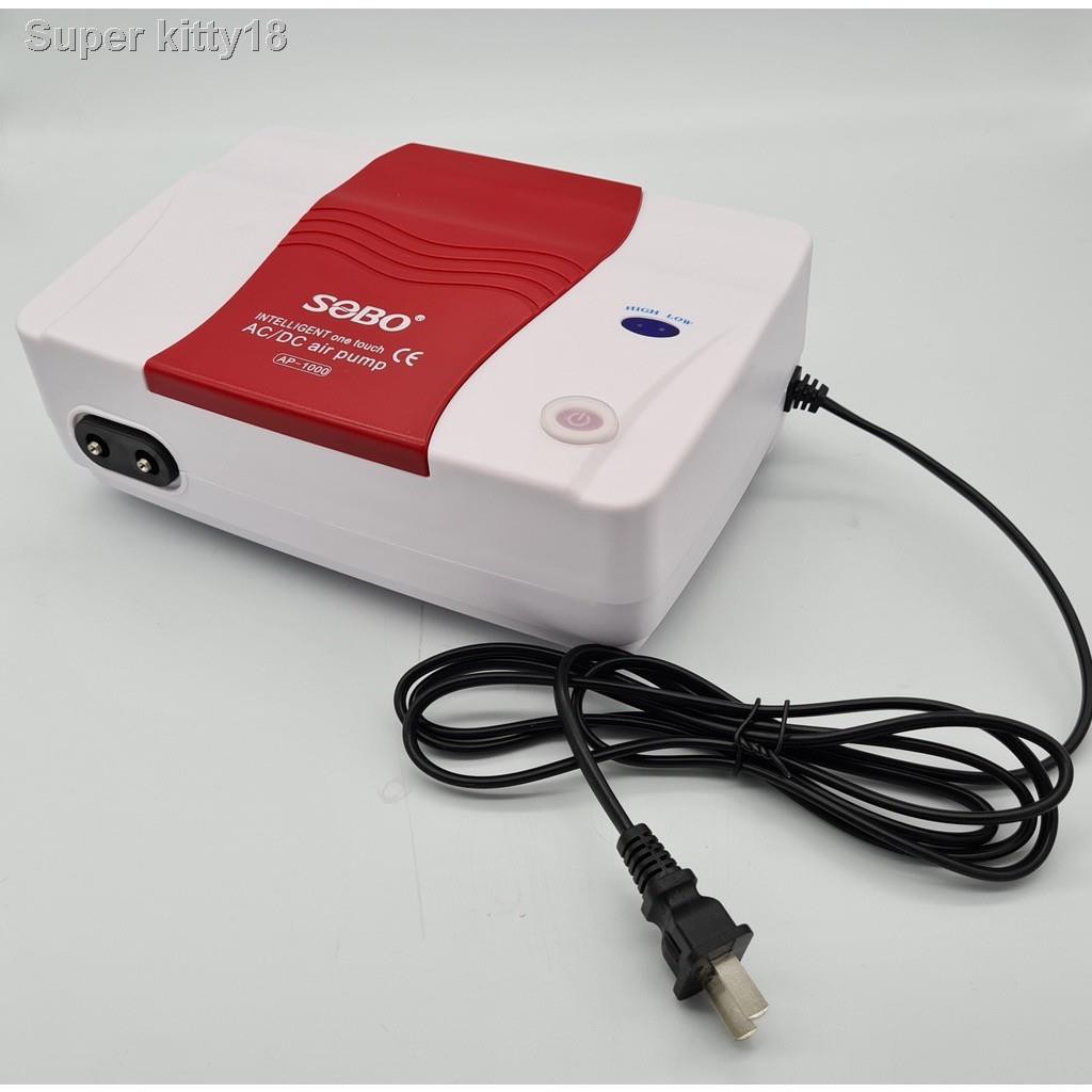 SOBO AP1000 ปั๊มลม มีแบตเตอรี่ในตัว ปั๊มออกซิเจน AC/DC Air Pump