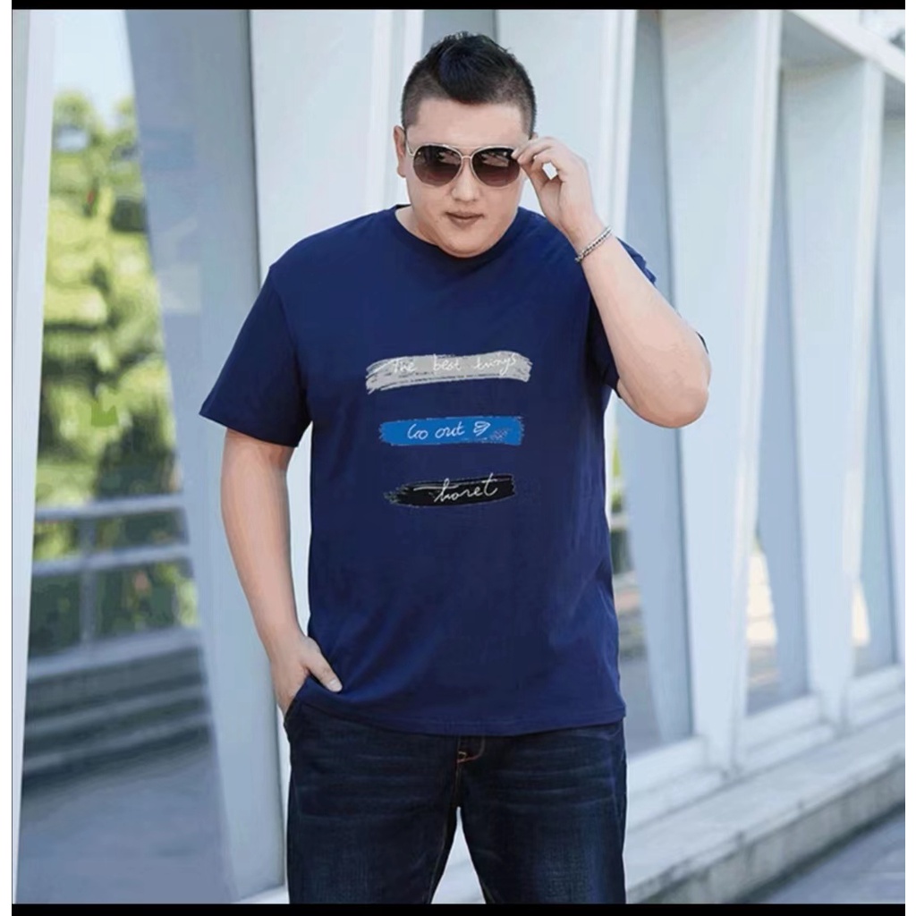 พร้อมส่งเสื้อยืดแขนสั้นผู้ชาย เสื้อยืดคนอ้วนbig size short sleeve T-shirt