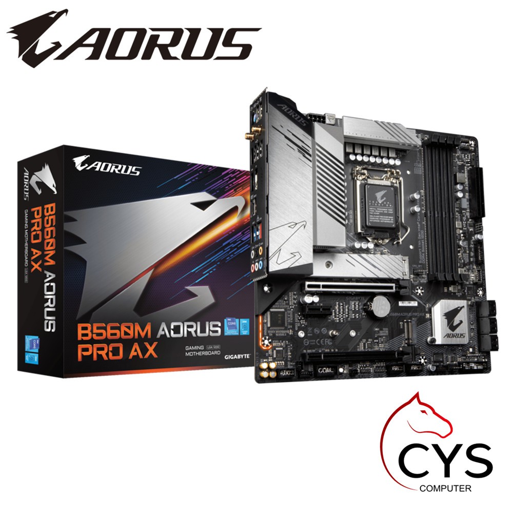 GIGABYTE B560M AORUS PRO AX INTEL LGA 1200 MICRO ATX GAMING MOTHERBOARD