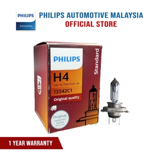 [พร้อมส่ง] Philips H4 หลอดไฟหน้ารถบรรทุก 24V 75W 70W 13342C1