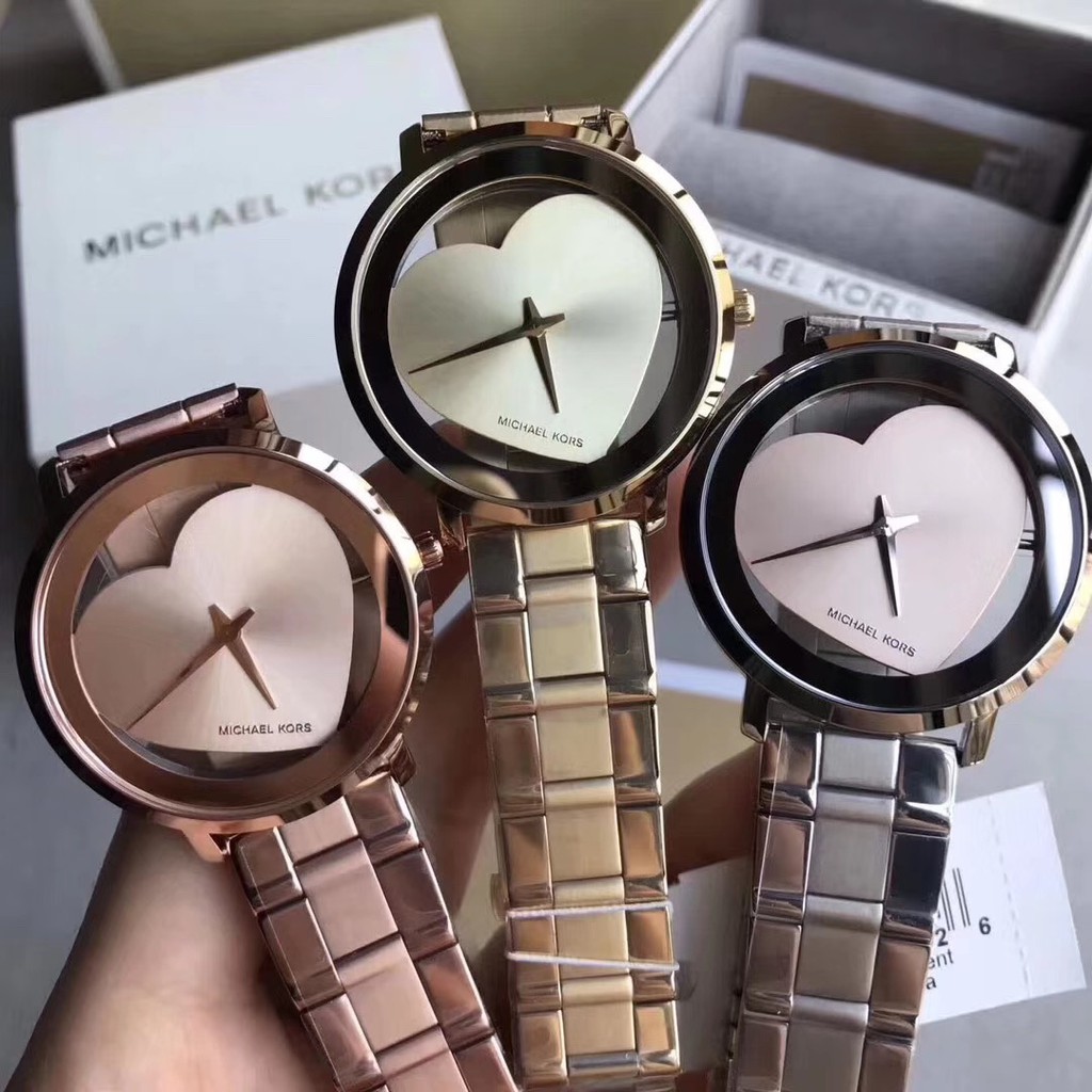 Michael kors watch MK3620 MK3621 MK3622 MK3623 heart shaped dial 36mm ultra  thin series | Shopee Thailand