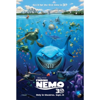 โปสเตอร์หนัง Finding Nemo นีโมปลาเล็ก หัวใจโต๊โต  Movie Poster ภาพติดผนัง โปสเตอร์ติดผนัง ตกแต่งบ้าน รูปติดห้อง ของสะสม