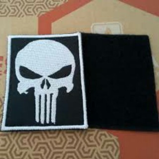 ป้ายแพทช์ปักลายหัวกะโหลก Velcro Punisher แฟชั่นยุทธวิธี อุปกรณ์เสริมสําหรับตกแต่ง