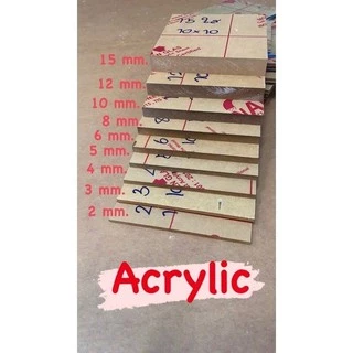 ส่งไว แผ่นขนาด10x10cm./15x15cm.แผ่นอะคริลิคใสราคาถูก งานDIY มีหลายความหนาให้เลือก ขนาดอื่นๆทักแชท