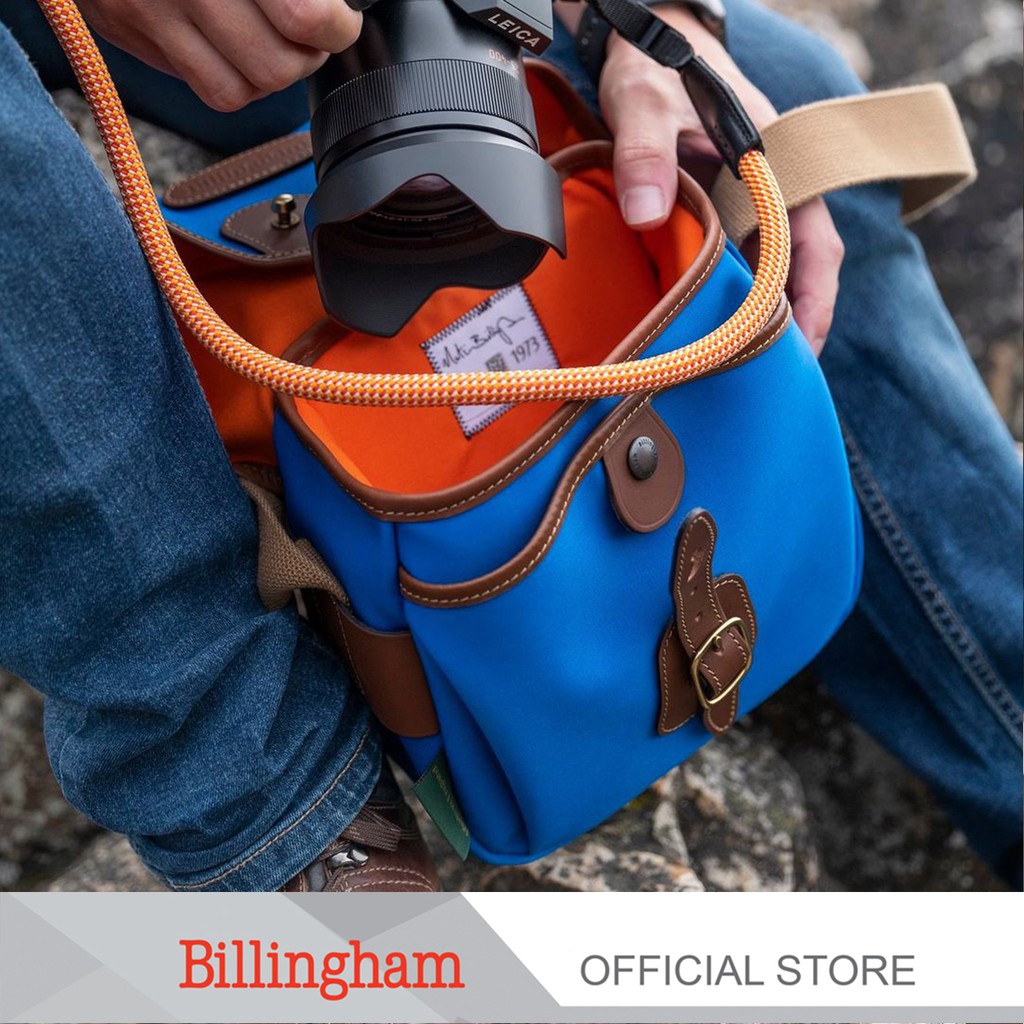 Billingham รุ่น Hadley Digital -Navy Canvas / Chocolate Leather
