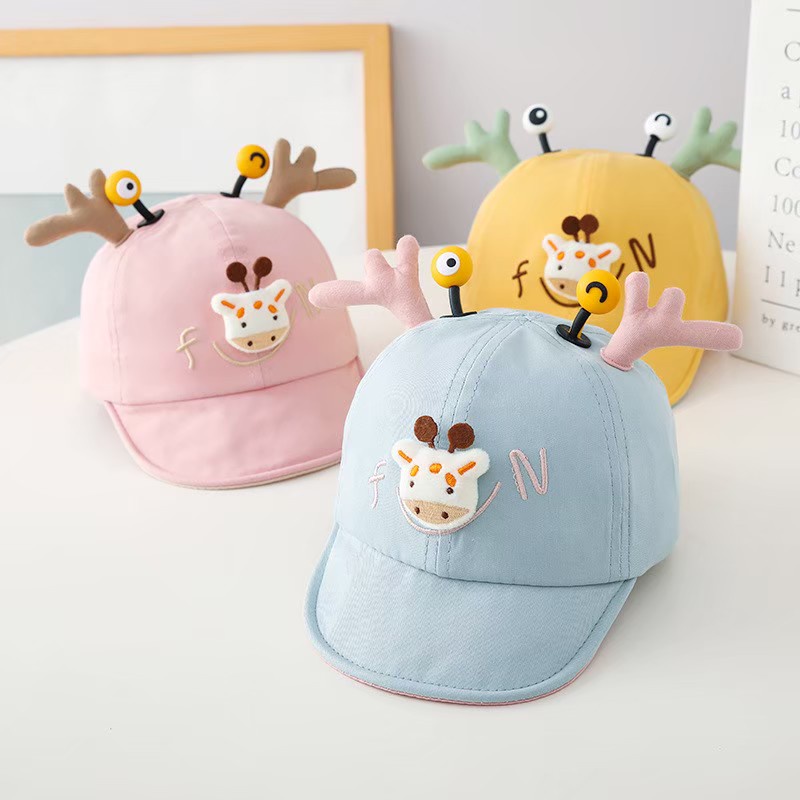KADOSORA - 6-24 เดือน | KIDS BASEBALL HATS / KIDS BUCKET HATS พร้อมถ่านน่ารักสําหรับเด็กผู้หญิง UNIS