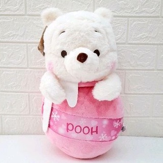 ตุ๊กตาหมีพูห์ หมอนถังผึ้ง POOH PINK SNOW ลิขสิทธิ์ Disney