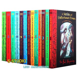 Series of Unfortunate Events A series of unfortunate events books 13 เล่ม ปกอ่อน หนังสือภาษาอังกฤษสำหรับเด็ก