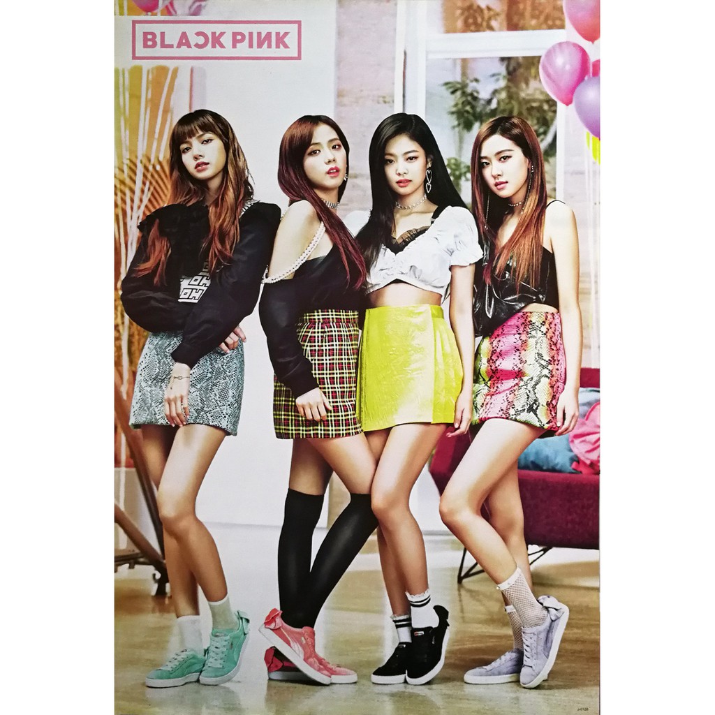 โปสเตอร์ รูปถ่าย นักร้อง เกาหลี BlackPink 블랙핑크 POSTER 24”x35” Girl Group K-pop Jennie Lisa Jisoo Ros