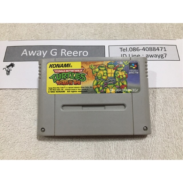 Teenage Mutant Ninja Turtles - Turtles in Time ตลับ Super Famicom (SFC) ของแท้จากญี่ปุ่น สภาพสวย