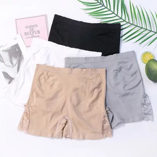 พร้อมส่ง💥LadyCloset Shop💥 (N147) NEW !!  กางเกงซับในขาสั้น ปลายขาแต่งลูกไม้  ใส่สบายผ้านิ่ม